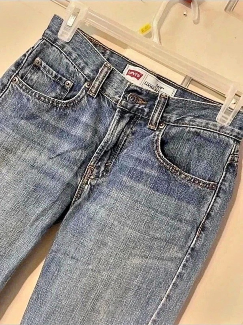 Levi's 569 boys 14 Slim Loose Straight Leg Jeans 25 x 27